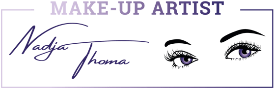 Rechteckiges Logo violett Augen Clipart Nadja Thoma Make-Up Artist
