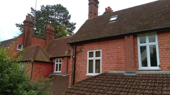 View across the rear of three properties