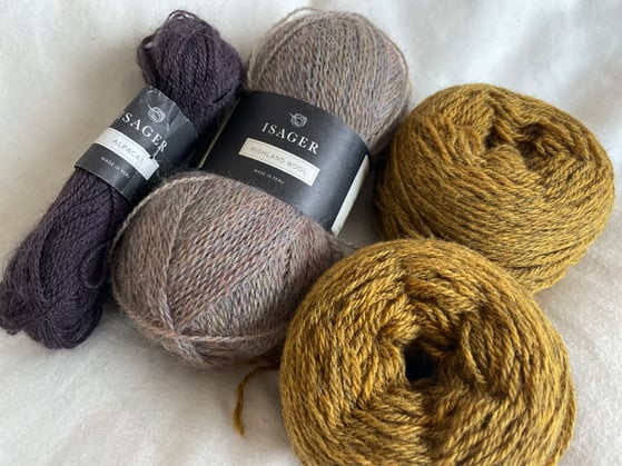 ▲デンマークで買ったIsagerの毛糸。