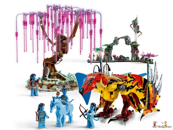 Im Paket Lego Avatar 75574 Toruk Makto und der Baum der Seelen sind 1212 Einzelteile enthalten.