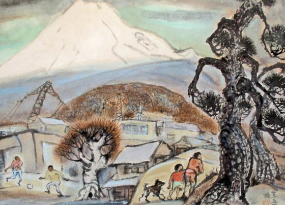  岡本博　吉原の藤（早春）　みるめ個展　2015 