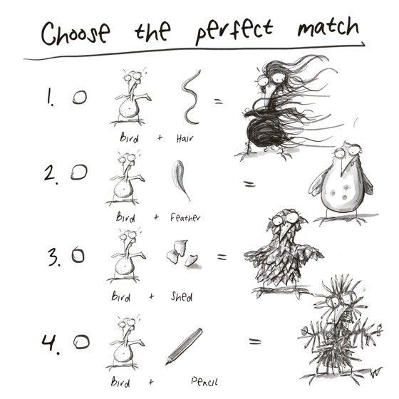 inktober 2022, inktober, match, ottbyrds, hair, shed, pencil, schuppen, perfect match, choose