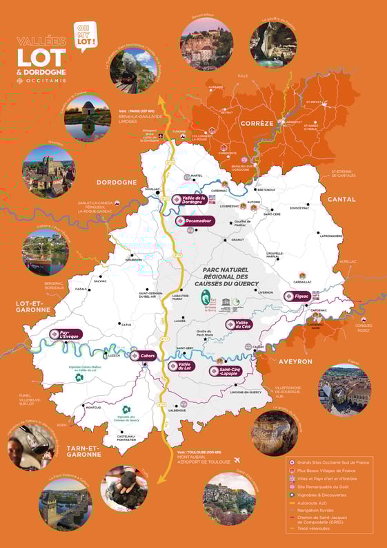 Carte Touristique du Lot