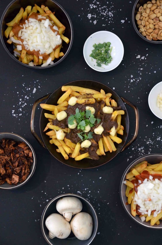 Poutine-Variationen (vegan)