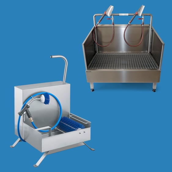 Saappaiden puhdistuskone hygienia-alueelle