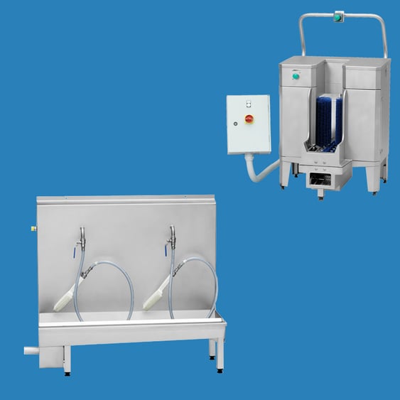Stiefelwaschanlage im Hygienebereich