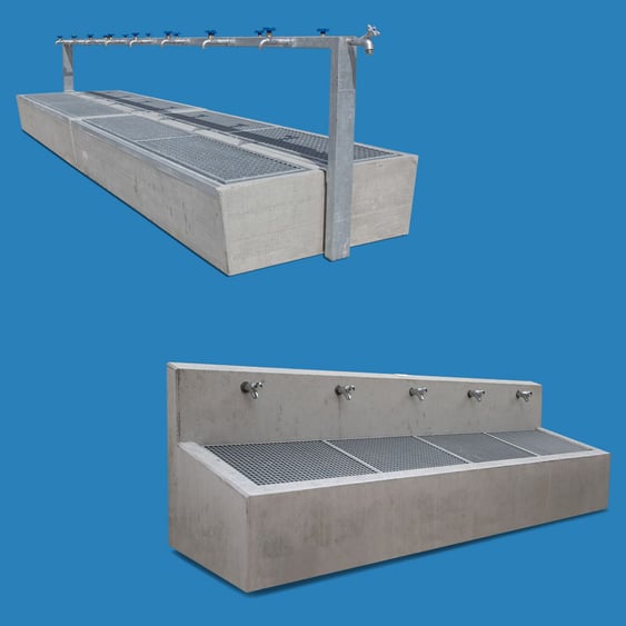 Schuhwaschanlage Beton