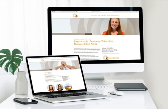 Webseite der Ergotherapeutischen Praxis Nadine Müller-Arenz