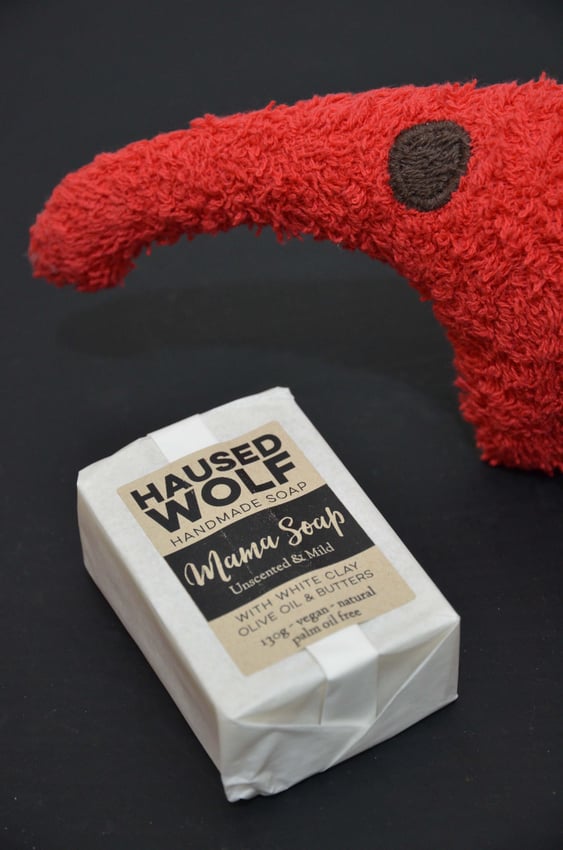 Mamaseife von Haused Wolf - ohne zugesetzte Parfüm- und Geruchsstoffe.