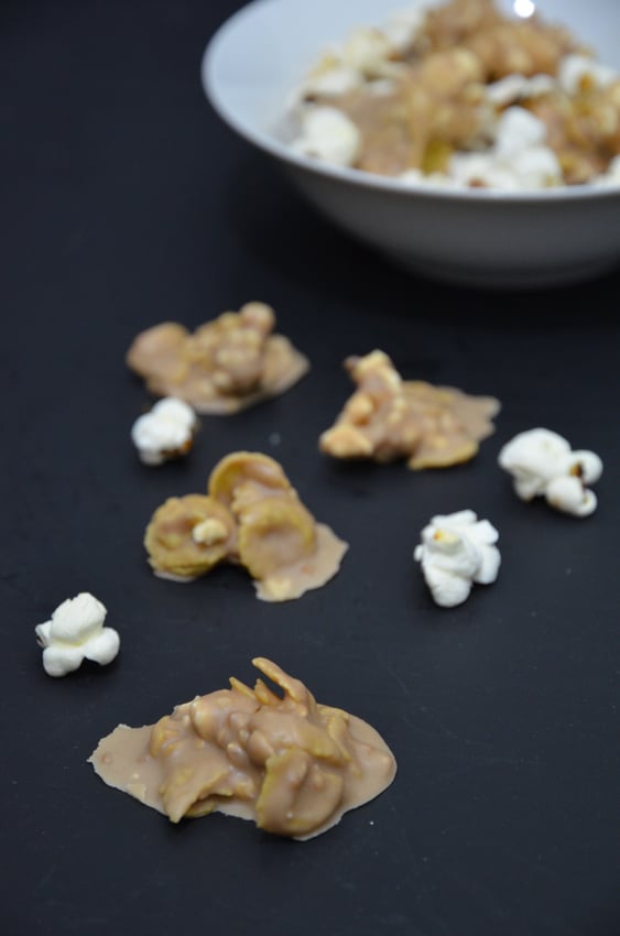 Nougatflakes mit Popcorn