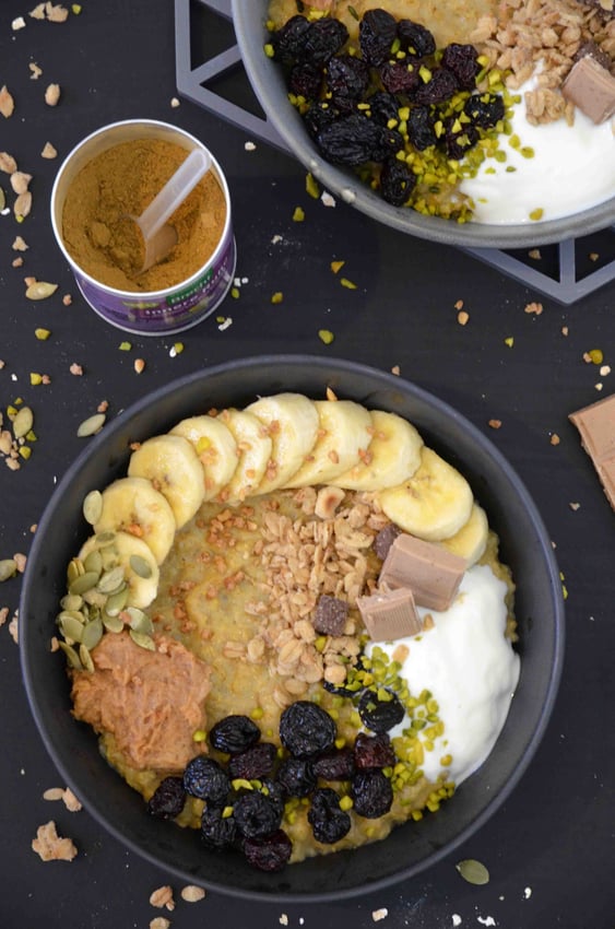 Das Gewürz „Innere Ruhe" verleiht dem Porridge nicht nur geschmacklich einen besonderen Pfiff, sondern sorgt auch für ein farbenfroheres Frühstück und gute Laune am frühen Morgen.