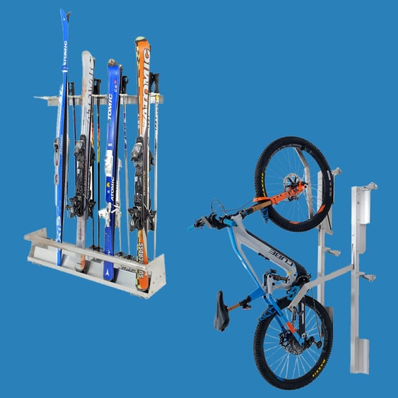 Sistemas de almacenamiento para bicicletas y esquís