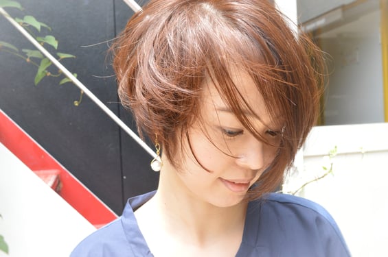 福岡 平尾美容室　ショートボブ　ヘアカラー　