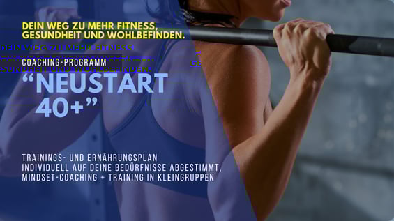 Neustart 40+ – Fitnessprogramm für Frauen und Männer ab 40 in Göppingen. Mehr Energie, bessere Fitness und nachhaltige Gesundheit.
