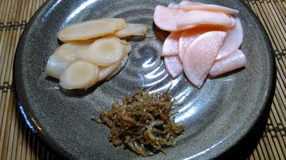 お客様からの頂き物・漬物の写真