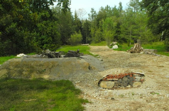 Totholz, Sandhaufen (u. a. Wildbienen) und Eidechsenburg