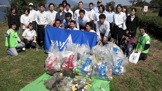 琵琶湖南湖東岸、木浜周辺にて毎年恒例のゴミ拾いが開催されました
