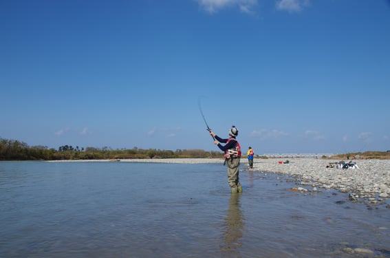 ウエダのロングベイトロッドでキャスティングを決める、某動画職人(ネコビジョン)