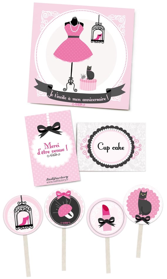 carte illustration anniversaire ludifactory sweet table
