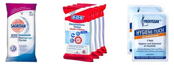 Tücher zur Desinfektion der Toilette nutzen
