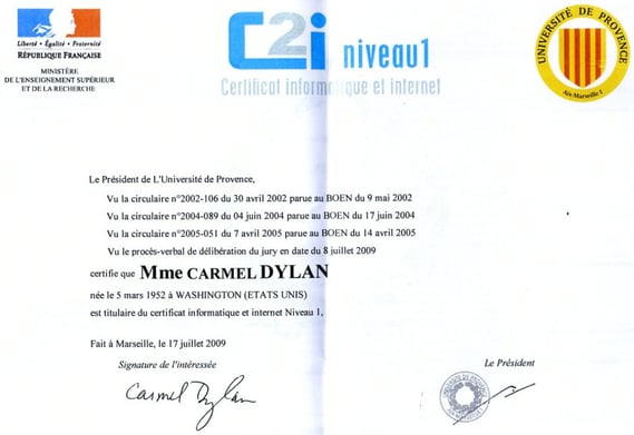 C2i certificate Juin 2009 - Aix