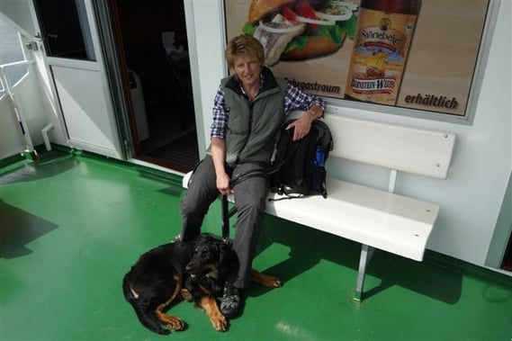 ein echter Bjarny ist eben überall dabei, hier auf der Fähre.