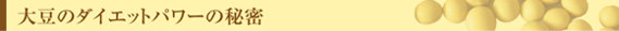 大豆のダイエットパワーの秘密