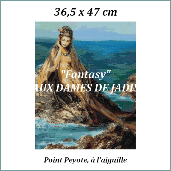 les chimères de l'océan, la petite sirène-picture-pattern-tapis-tapestry-miyuki-delica-seed beads-DIY-peyote-loom-even count-instant downlaod-auxdamesdejadis.com 