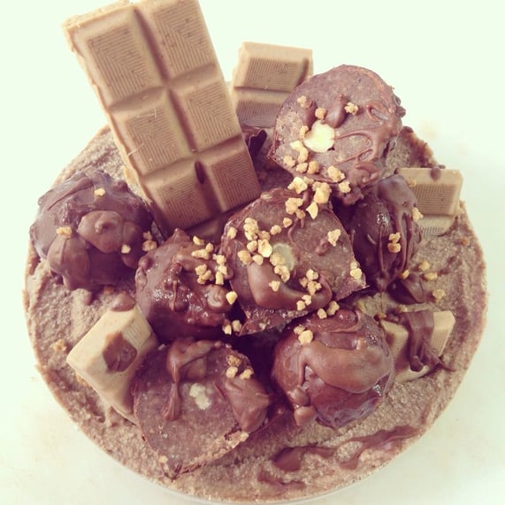 Von oben sieht man die ganze, leckere Dekoration noch besser. 