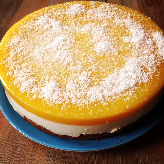 Mango-Kokos-Torte, vegan