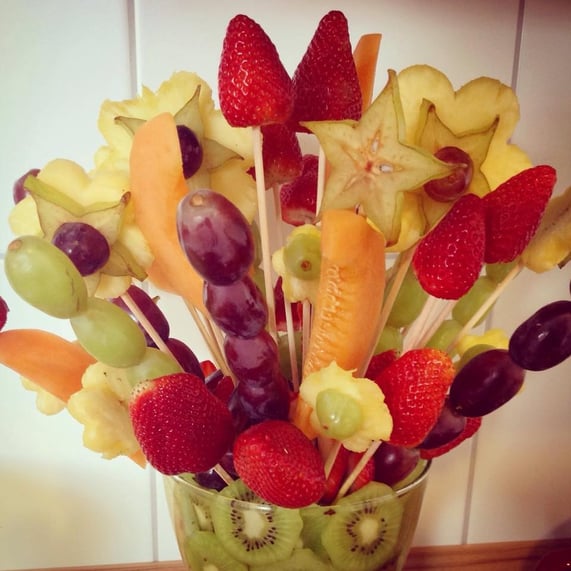 Obstblumenstrauß, vegan