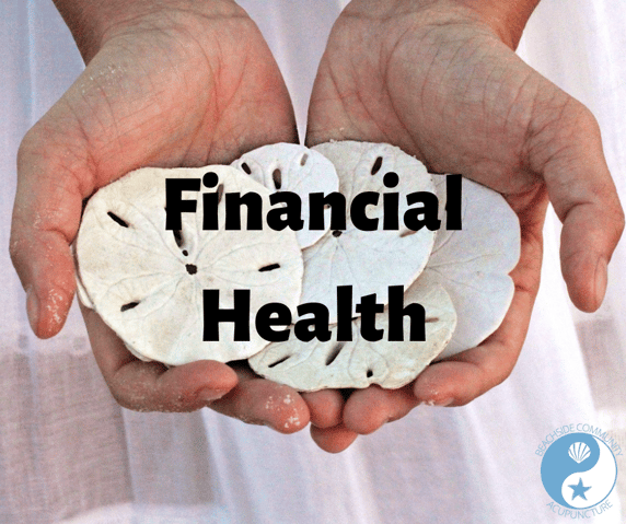 Financial Health over sand dollars on the Beachside Blog