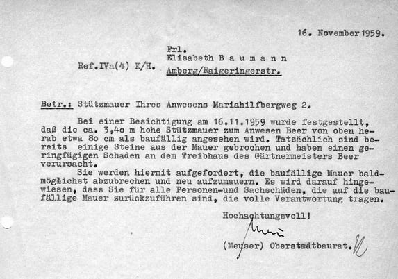 1959 Schriftverkehr Bauamt