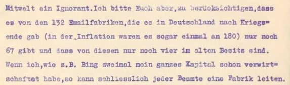 Ausschnitte von Brief Hans Baumann an Theodor Sehmer 13.4.1930