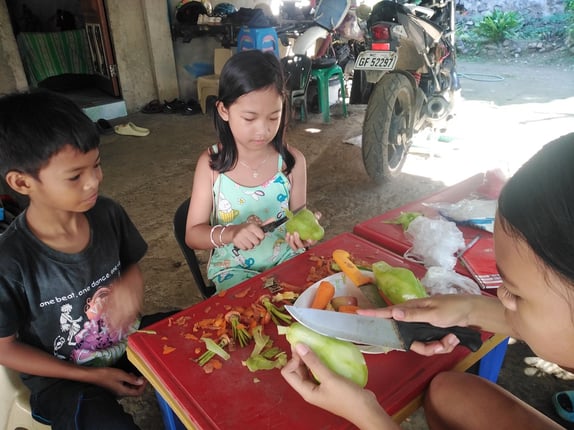 野菜の下ごしらえ