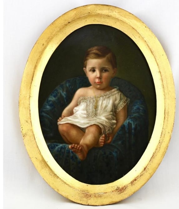 Altes Bild von einem Junge in einem goldenen Rahmen. Unsere Gemälde Experte schätzen antike Gemälde, Bilder in Berlin, Potsdam, Teltow, Brandenburg, Königs Wusterhausen, Blankenfelde, Zossen, Hennigsdorf. 