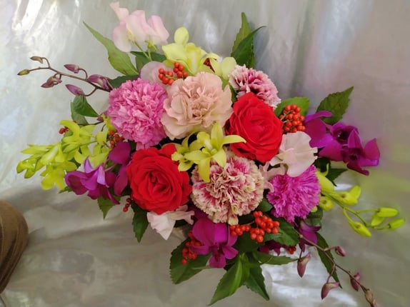 卒寿祝テーブル花