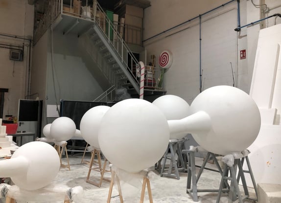 giant spheres for Trade Show in Berlin