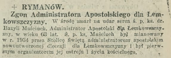 zgon administratora lemkowszczyzny kurjer