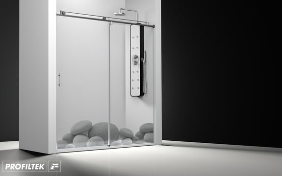 Mampara de ducha frontal corredera Profiltek Steel ST-210