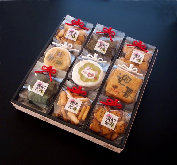 迎春せんべいセット箱大