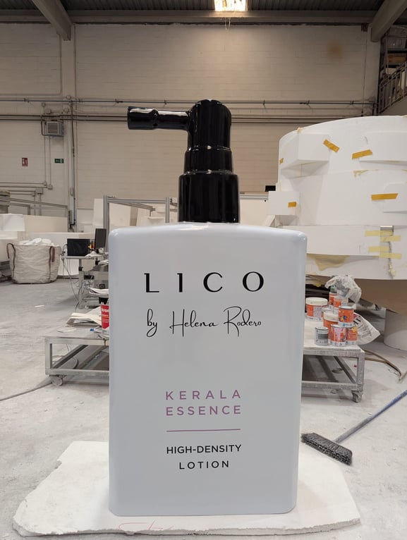 Bote cosmético gigante presentación producto