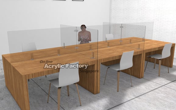 Acrylic shield Type16 6 desk