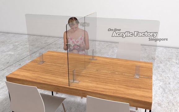 Acrylic shield Type4 clear bracket