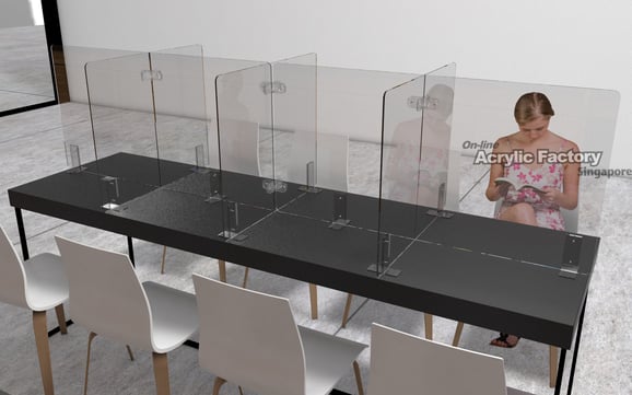 Acrylic shield Type16 Canteen Table