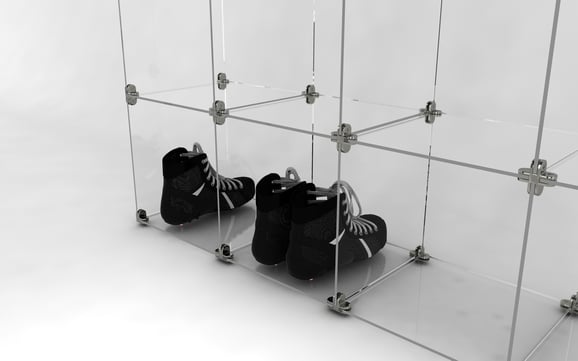 DIY acrylic shoes shelf