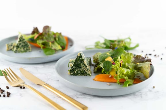 Spinat-Terrine aus dem Dampfgarer.