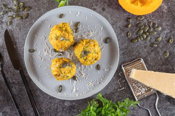 Kürbis-Knödel aus dem Dampfgarer.