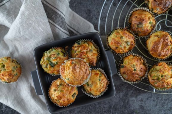 Salzige Gemüse-Muffins aus dem Dampfgarer.