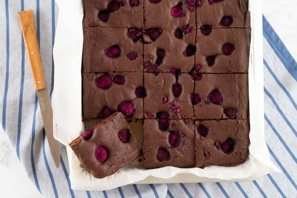 Himbeer-Brownies aus dem Dampfgarer.